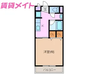 1Kの間取り画像