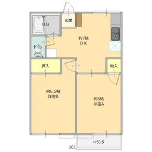 ハイツEBARA【2階】の間取り