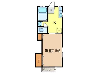 台新田ハイツ【1階】の間取り