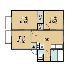 サンシティ須長【2階】の間取り