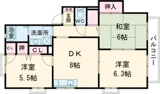 クレール日吉【2階】の間取り