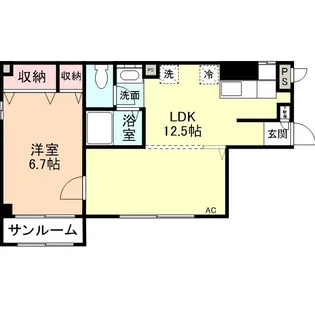 クレディア【3階】の間取り