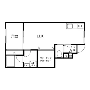 LUX 五福【1階】の間取り