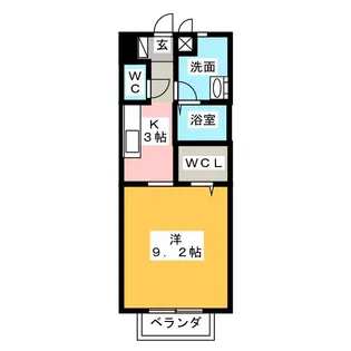 ユウェンタース【1階】の間取り