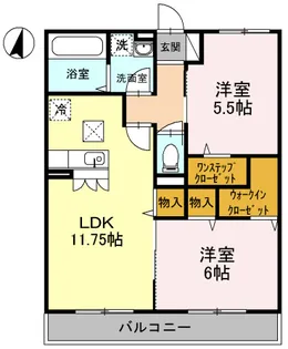 プルメリア・グレイス【2階】の間取り