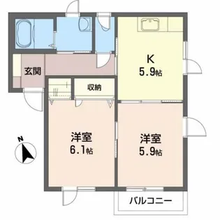 ライラック-S【2階】の間取り