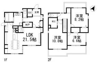 兵庫県芦屋市涼風町【一戸建】の間取り