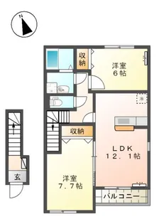 アクエリアス【2階】の間取り