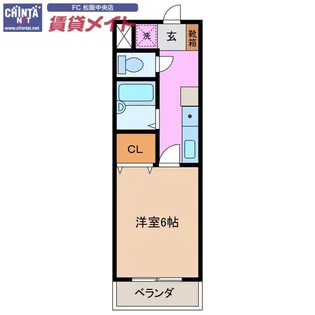 パルテンザ松阪2【4階】の間取り