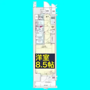 プレサンス錦ラウム【8階】の間取り