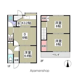 スカイハイツA 大泉町【1階】の間取り