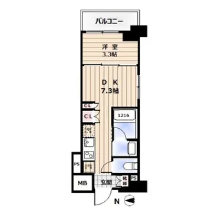 ウエリスアーバン中野坂上【4階】の間取り