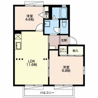 ふぁみーゆ193A【2階】の間取り