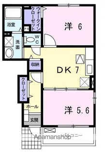 茨城県神栖市平泉東3【アパート】の間取り