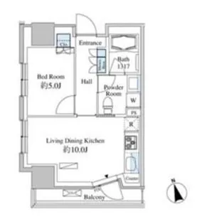 東京都港区芝浦4【マンション】の間取り