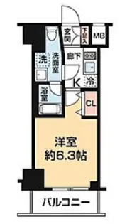 ガレリアレジデンス石川町【4階】の間取り