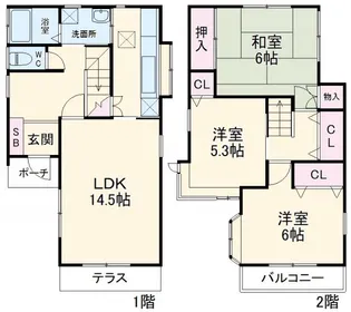 神奈川県海老名市東柏ケ谷3【一戸建】の間取り