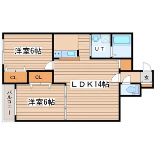 ヤーム西宮の沢【3階】の間取り