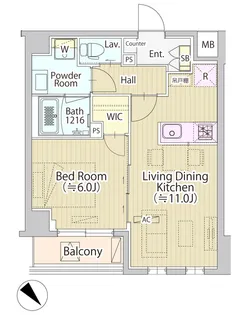 東京都目黒区東山3【マンション】の間取り