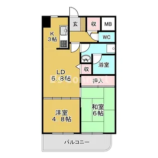朝日プラザ幸町南アペックスシティ2番館【4階】の間取り
