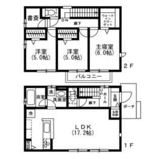神奈川県横浜市保土ヶ谷区東川島町【一戸建】の間取り