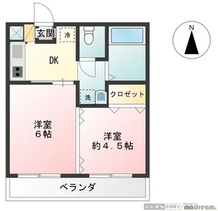 ダイヤモンドパレス【1階】の間取り