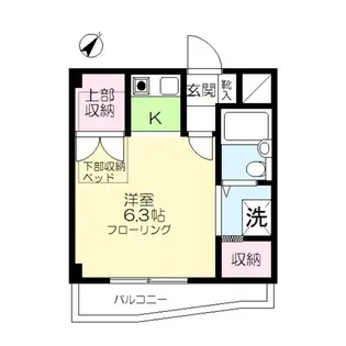 第3丸仙ハイツ【1階】の間取り