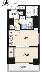 ジェノヴィア水天宮前IIスカイガーデン【5階】の間取り