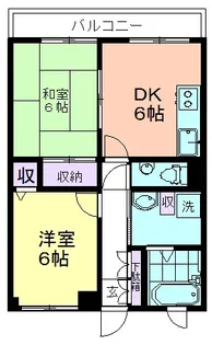 ウメジュネス【4階】の間取り