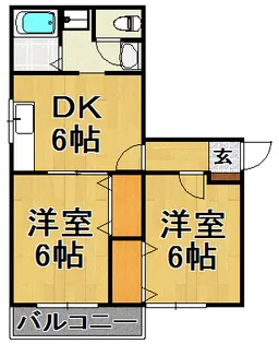 福岡県福岡市中央区谷1【アパート】の間取り