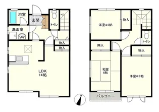神奈川県横浜市青葉区美しが丘西3【一戸建】の間取り