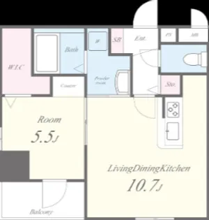 AP L-tage西新【8階】の間取り