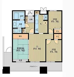 リバーサイド隅田セントラルタワーパレス【23階】の間取り