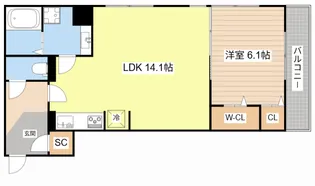 滋賀県東近江市五個荘竜田町【アパート】の間取り