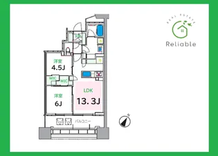 パークタワー向ヶ丘遊園【8階】の間取り