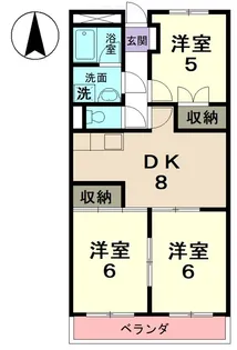 グリーンハイツ多治見【1階】の間取り