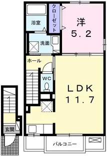 イーグレットヒルズII【2階】の間取り