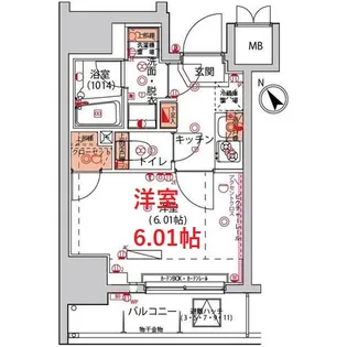 ハーモニーレジデンス川崎【9階】の間取り