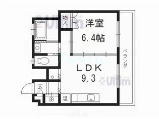 ドミール東山【1階】の間取り