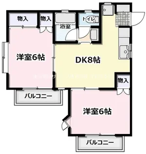 プチパレス【2階】の間取り