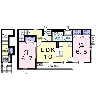 クレストM六番館【2階】の間取り