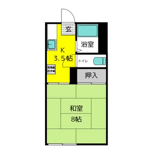 イズミグリーンハイツ【1階】の間取り