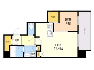 エンクレスト天神南PURE【12階】の間取り