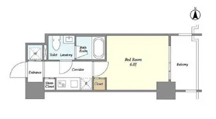 プラシア北千住【6階】の間取り