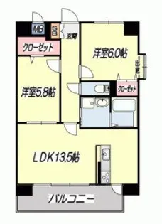 サンフェスタ帯山【3階】の間取り