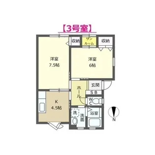 ソルジェンテ【1階】の間取り