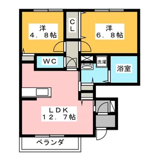 コンフォートエクセルピア【1階】の間取り