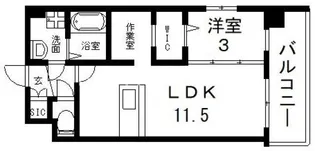 Kaunis Latva(カウニス ラトヴァ)【3階】の間取り