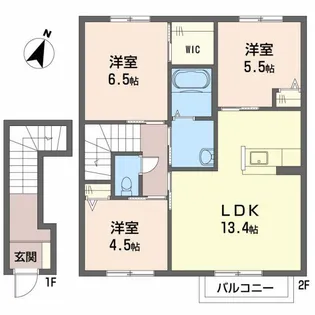 ROSSO CORSA瑞穂III【2階】の間取り