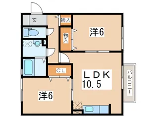 グロ-リアスC【2階】の間取り
